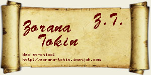 Zorana Tokin vizit kartica